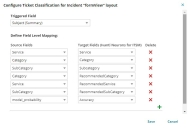 The dialog box allows you to select a triggered field for which you want to map source and target fields.